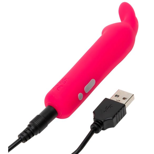 Happyrabbit Bullet - wiederaufladbarer, häschenförmiger Stabvibrator (pink)