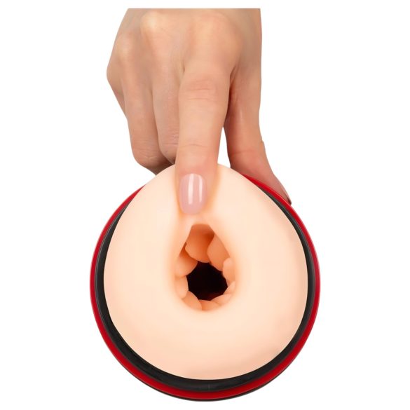 WYNE 06 - Akku, vibrierend-saugender Masturbator (schwarz)