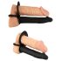 Black Velvet Double F - Analdildo mit Gurt (schwarz)