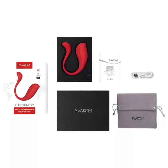 Svakom Phoenix Neo 2 - Intelligentes Vibro-Ei (Rot)