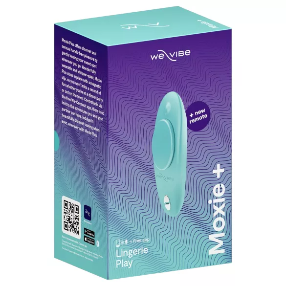 We-Vibe Moxie+ - tragbarer Klitorisvibrator mit App- und Fernbedienung (türkis)