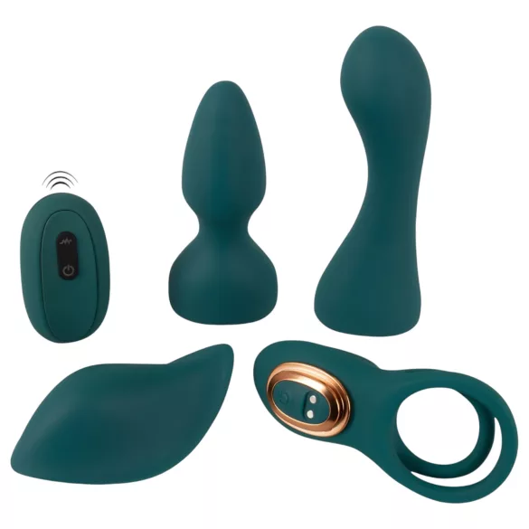 Couples Choice - 4-in-1 vielseitiger Vibrator mit Fernbedienung (türkis)