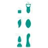 Couples Choice - 4-in-1 vielseitiger Vibrator mit Fernbedienung (türkis)