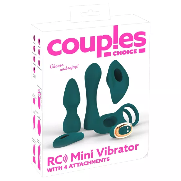 Couples Choice - 4-in-1 vielseitiger Vibrator mit Fernbedienung (türkis)