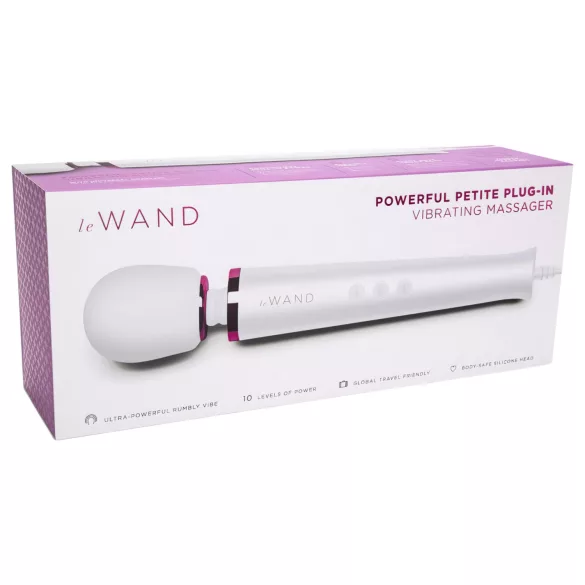 Le Wand Petite Plug-In - Netzbetriebener Massagestab Vibrator (Weiß)