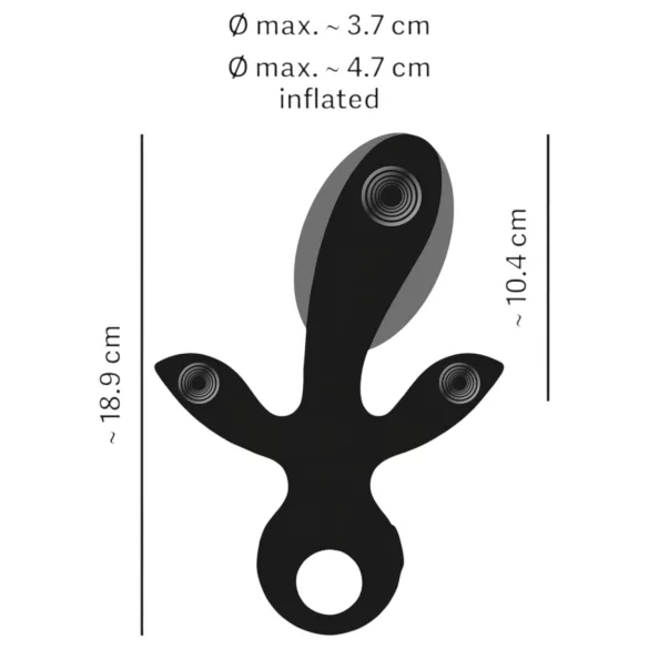 Eternal - Aufblasbarer Dreifach-Vibrator (schwarz)