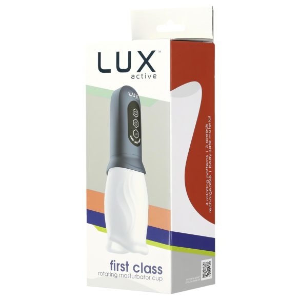 LUX Active First Class - Drehkopf-Masturbator (weiß-grau)