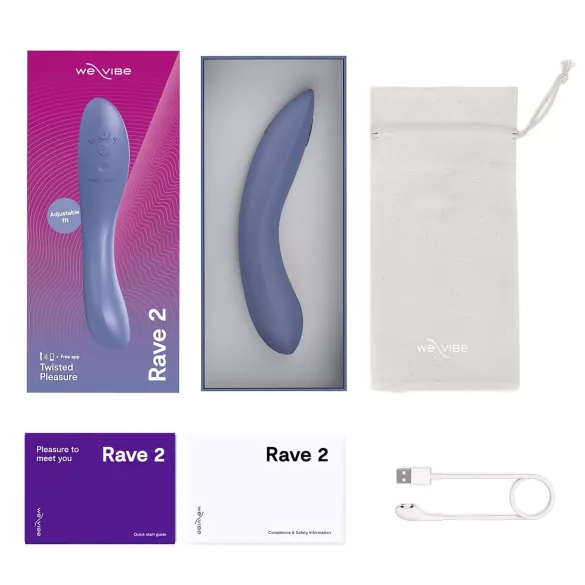 We‑Vibe Rave 2 - App-gesteuerter G-Punkt-Vibrator (blau)