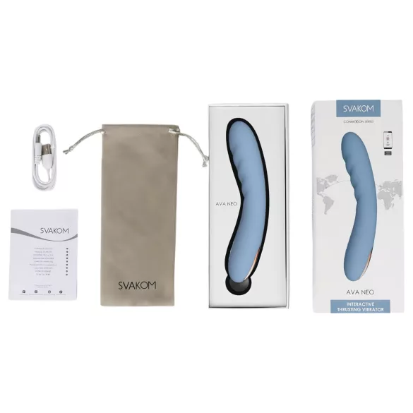 Svakom Ava Neo - App-gesteuerter Stoßvibrator (blau)