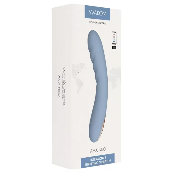 Svakom Ava Neo - App-gesteuerter Stoßvibrator (blau)