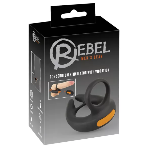 Rebel - vibrierender Penisring & Hoden-Vibrator (schwarz)