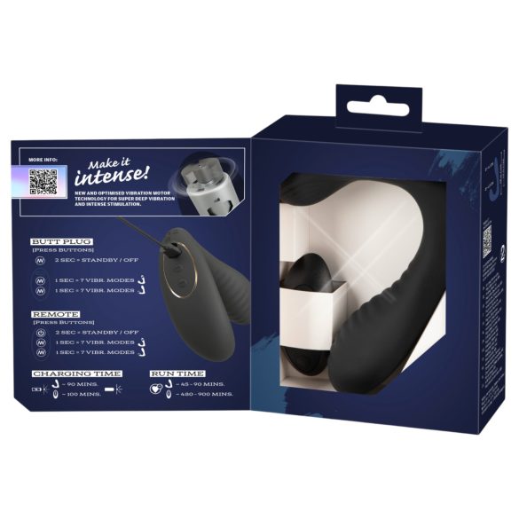 Intense - Prostata-Vibrator mit Fernbedienung (schwarz)