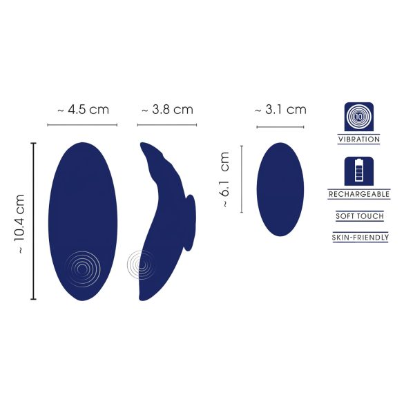 Smile - extra dünner, fernsteuerbarer Slip-Vibrator (blau)