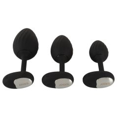 ANOS - vibrierendes Anal-Plug-Set (schwarz)