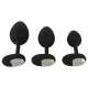 ANOS - vibrierendes Anal-Plug-Set (schwarz)