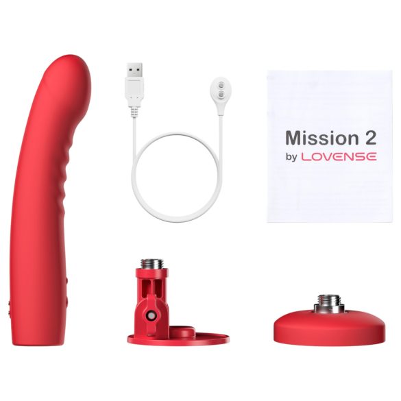 Lovense Mission 2 - Intelligenter Vibrator mit Saugnapf (Rot)