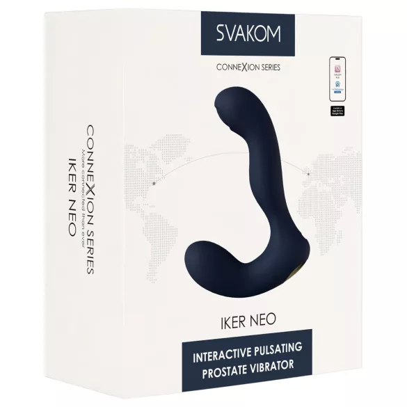 Svakom Iker Neo - Interaktiver Pulsierender Analdildo (Blau)