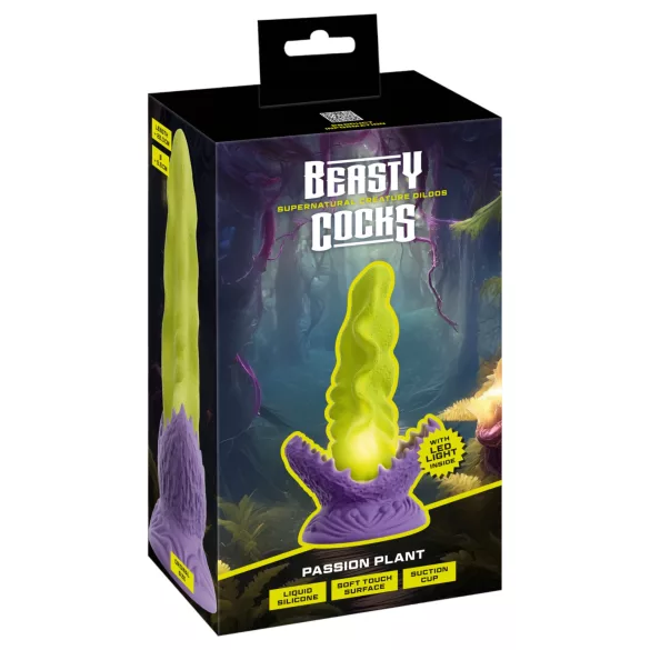 Beasty Cocks Leidenschaftliche Pflanze - Leuchtender Dildo (Grün)
