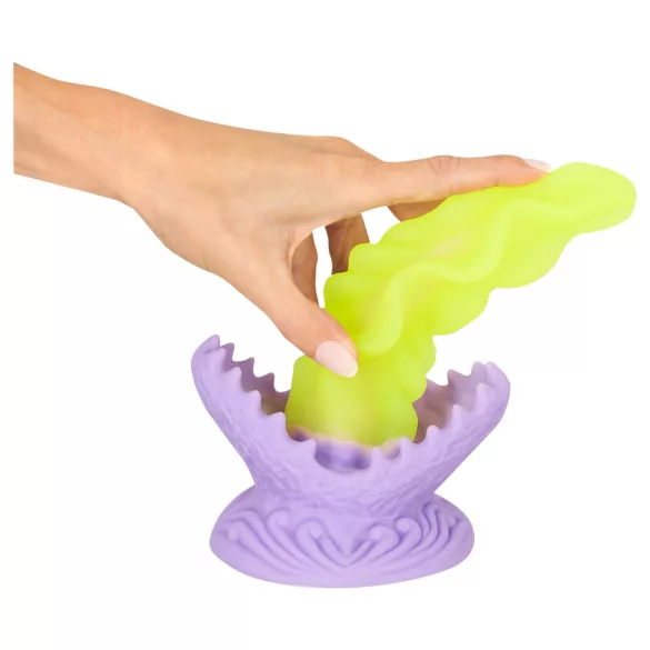 Beasty Cocks Leidenschaftliche Pflanze - Leuchtender Dildo (Grün)