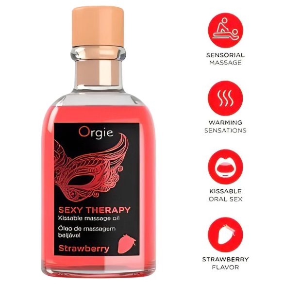 Orgie Sexy Therapy - Massageöl Set - Erdbeere
