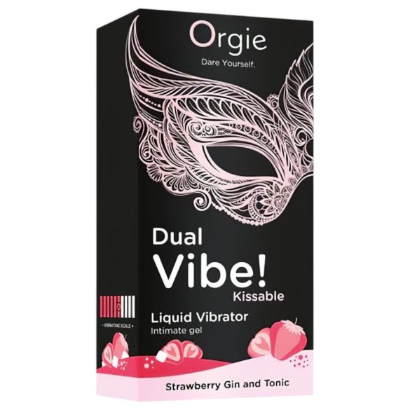 Orgie Dual Vibe - Unisex Flüssigvibrator - Erdbeere - Gin Tonic (15ml)