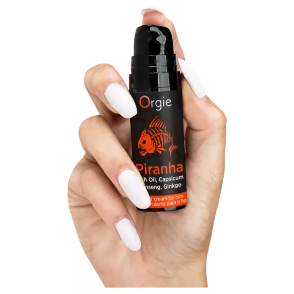 Orgie Piranha Power Cream - Stimulierende Potenzcreme für Männer (15 ml)
