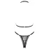 Obsessive Xenita - Transparenter BH-Set mit Muster (Grau) - L/XL