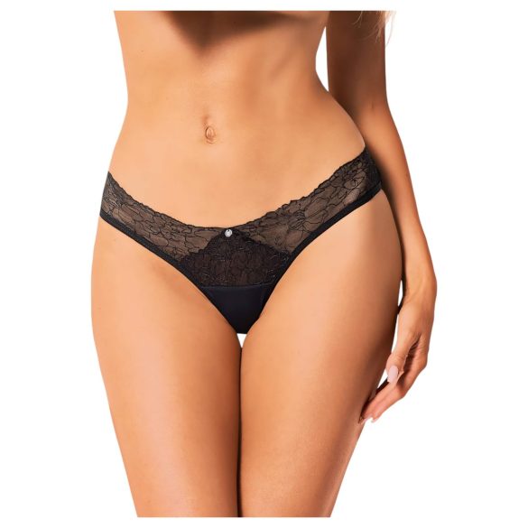 Obsessive Bella Rou - Blumenslip (schwarz) - M/L