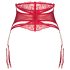 Obsessive Matildea - Spitzen-Strumpfhalter mit Ketten (Rot)