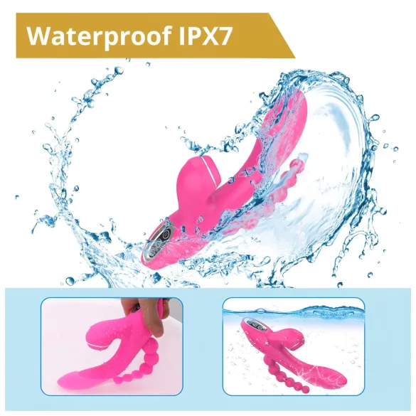 Erospace Sweet Play - G-Punkt-Vibrator mit Analsonde und Saugfunktion (rosa)