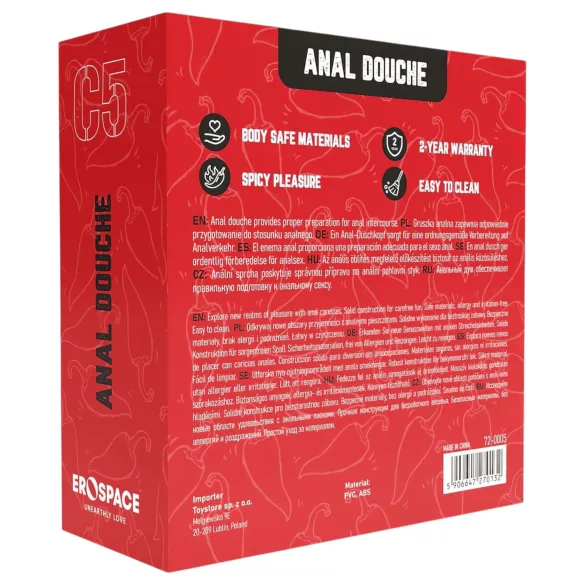 Erospace Wild Play - Analdusche (schwarz)