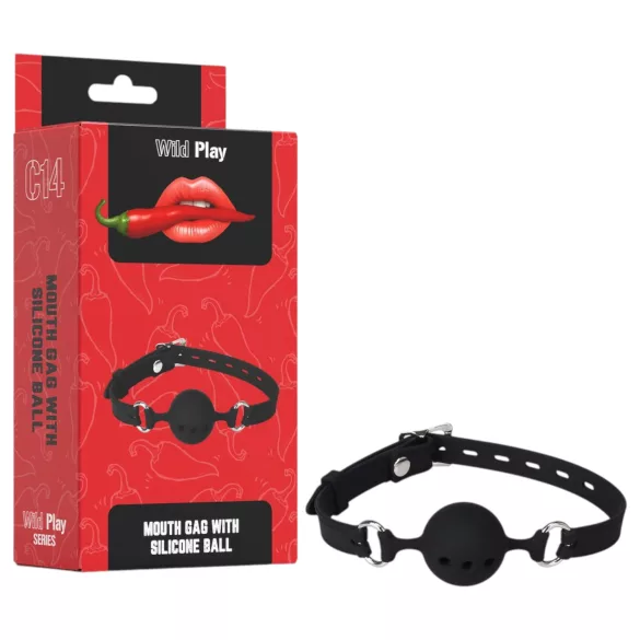 Wild Play - Silikon Knebel (schwarz)