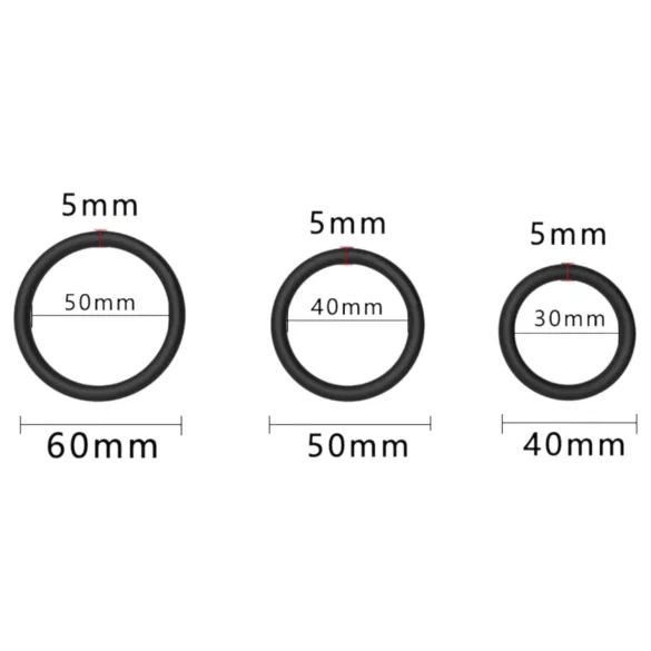 Men's Play - Penisring Set - Schwarz (3 Stk.)