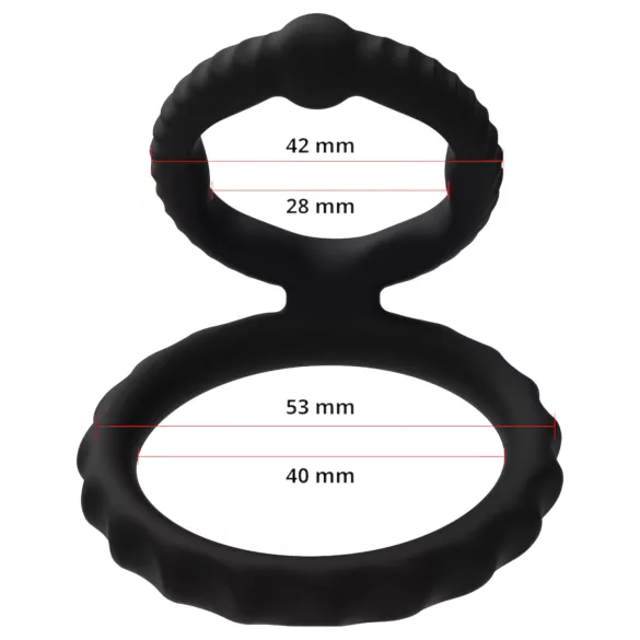 Men's Play - Penis- und Hodenring (schwarz)