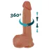 Erospace Natural Play - naturgetreuer Stoß- und Rotationsvibrator (hautfarben)