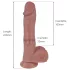 Erospace Natural Play - naturgetreuer Stoß- und Rotationsvibrator (hautfarben)