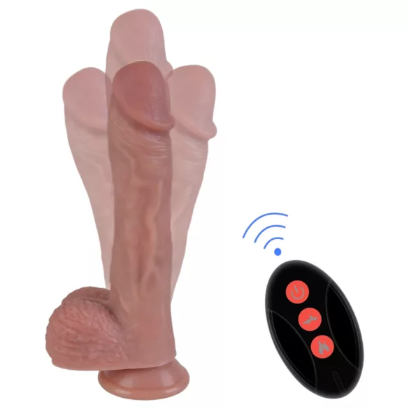 Erospace Natural Play - naturgetreuer Stoß- und Rotationsvibrator (hautfarben)