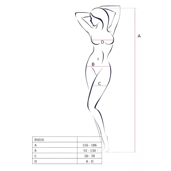 Passion BS016 - Minimalistisches Netz-Set (Schwarz) - S-L
