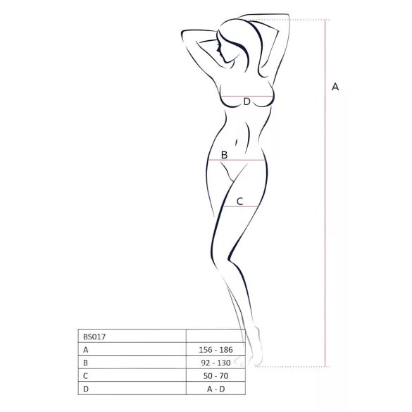 Passion BS017 - Rosenmuster Netz-Set (weiß) - S-L