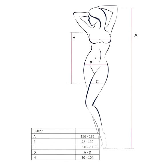 Passion BS027 - Netz-Minikleid (weiß) - S-L