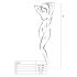 Passion BS037 - Offener Body mit Muster (Weiß) - S-L