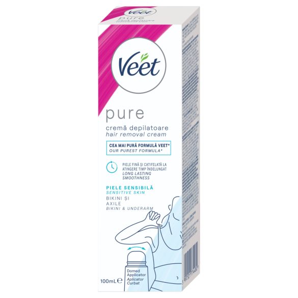 Veet Pure - Enthaarungscreme für Bikinizone und Achseln - Sensible Haut (100ml)