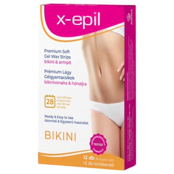 X-Epil - gebrauchsfertige Wachsstreifen 12 Stk. - Bikini/Achseln