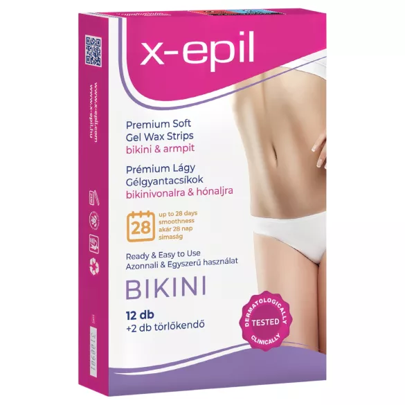 X-Epil - gebrauchsfertige Wachsstreifen 12 Stk. - Bikini/Achseln