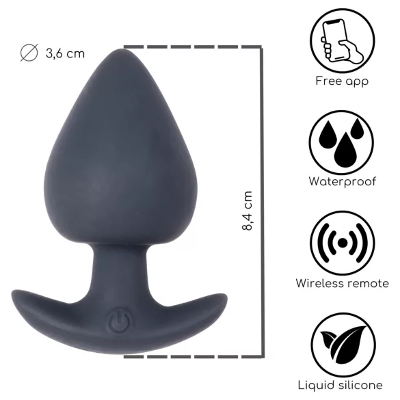 Desirel Obsidian - App-gesteuerter Analvibrator (schwarz)