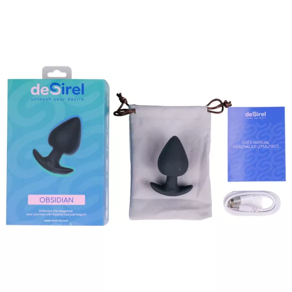 Desirel Obsidian - App-gesteuerter Analvibrator (schwarz)