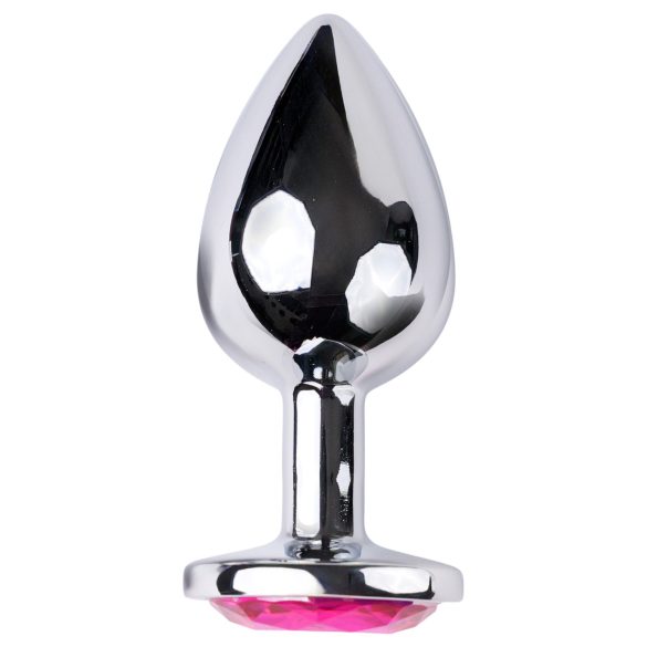 Desirel Pink Jewel L - Analplug (Silber-Rosa)