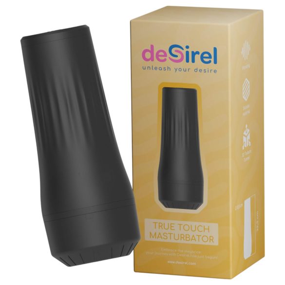 Desirel True Touch - Lebensechtes Vibrations-Masturbator (natur-schwarz)