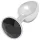 Sunfo - Metall Analplug mit schwarzem Stein (Silber)