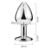 Sunfo - Metall Analplug mit herzförmigem dunkelviolettem Stein (silber)